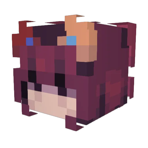 Goosetov Minecraft avatar head, 3D render