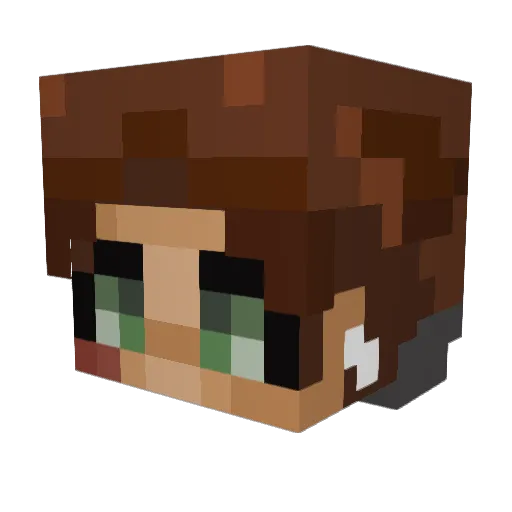 Gooshoop Minecraft avatar head, 3D render