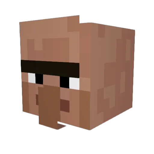Goosmeister Minecraft avatar head, 3D render