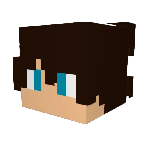 Goottsy Minecraft avatar head, 3D render