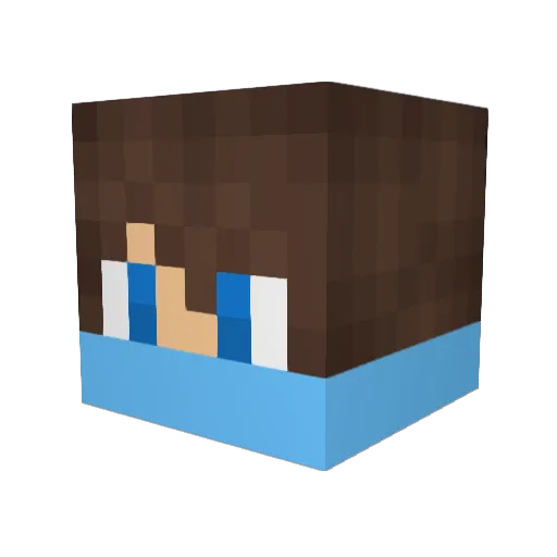 Gooverlord Minecraft avatar head, 3D render
