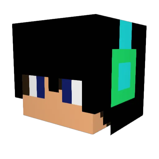 Gooze07 Minecraft avatar head, 3D render