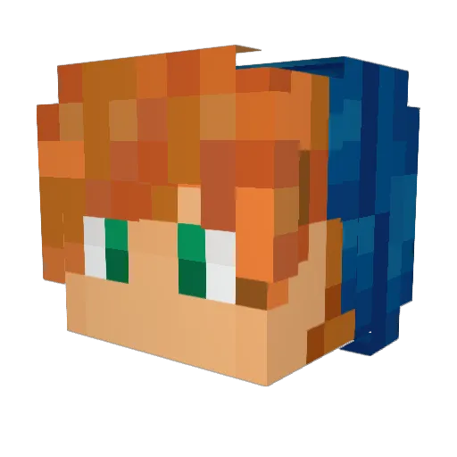 Gooze234 Minecraft avatar head, 3D render