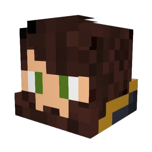 Gopher8k Minecraft avatar head, 3D render