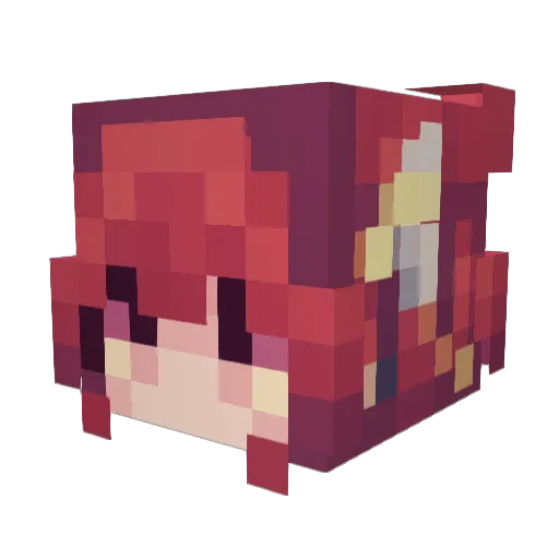 GopowerV Minecraft avatar head, 3D render