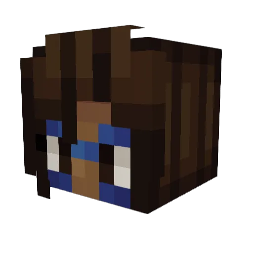 Goqayala Minecraft avatar head, 3D render
