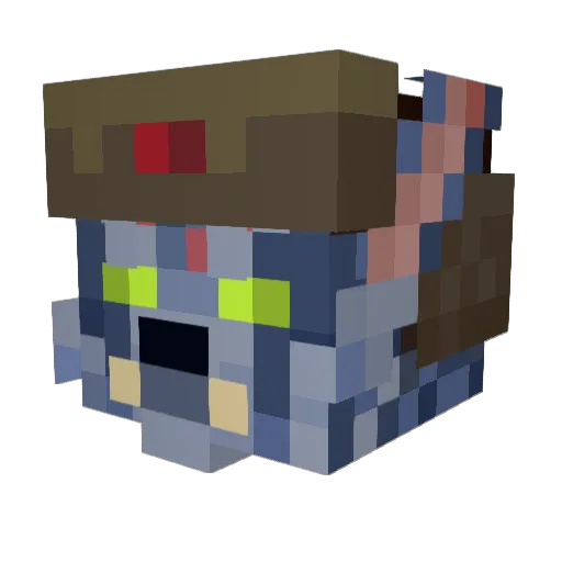 Gorbage Minecraft avatar head, 3D render
