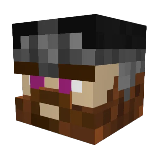 Gorbok Minecraft avatar head, 3D render