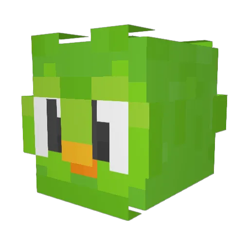 Gordilo Minecraft avatar head, 3D render