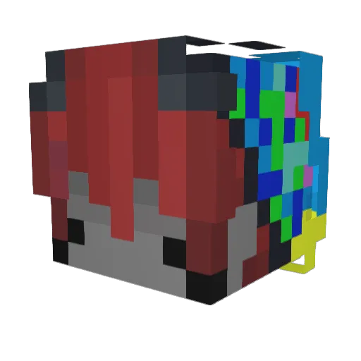GordinhoPrime Minecraft avatar head, 3D render