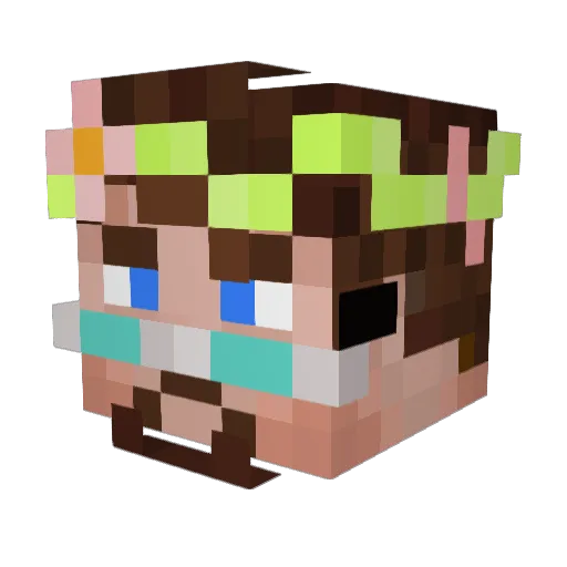 GordinhoSama Minecraft avatar head, 3D render