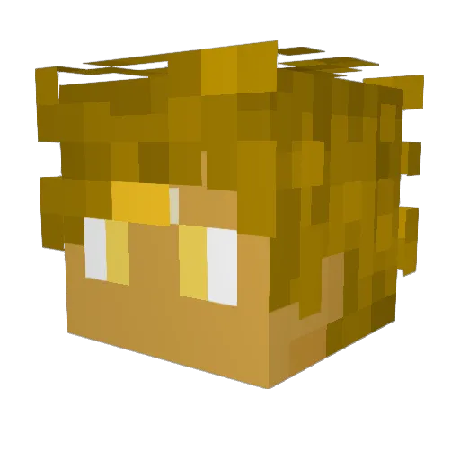 GordnDrive Minecraft avatar head, 3D render