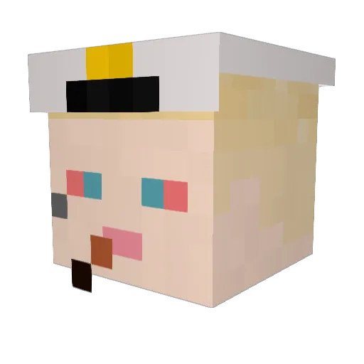 GordoHot Minecraft avatar head, 3D render