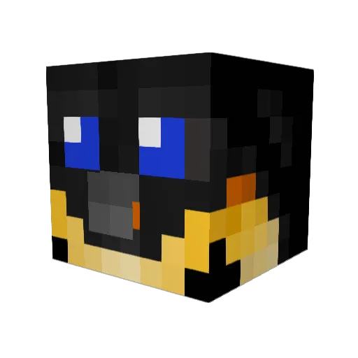 GordonBombay Minecraft avatar head, 3D render