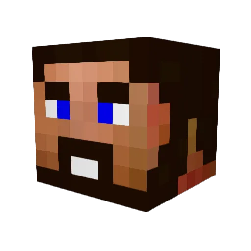 GordyGoPants Minecraft avatar head, 3D render