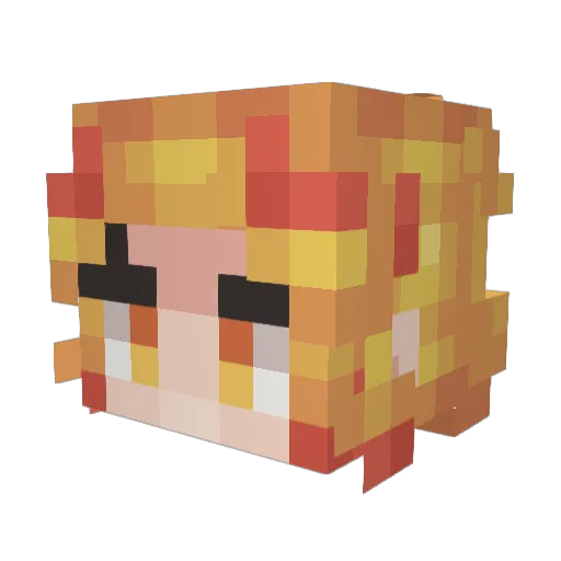 GoreZeraph Minecraft avatar head, 3D render