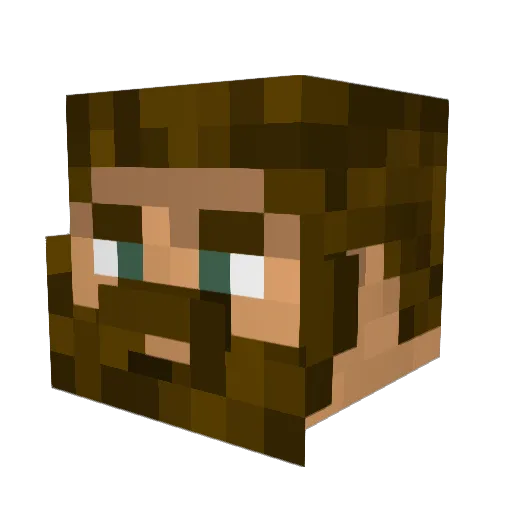 Gorebin Minecraft avatar head, 3D render