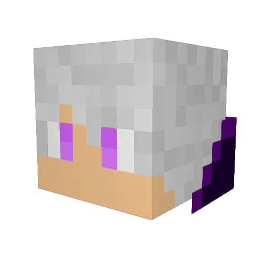 Goreleth Minecraft avatar head, 3D render