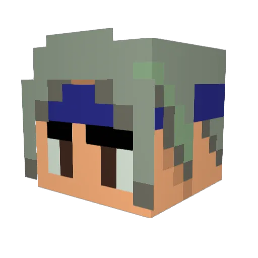 Goremarr Minecraft avatar head, 3D render