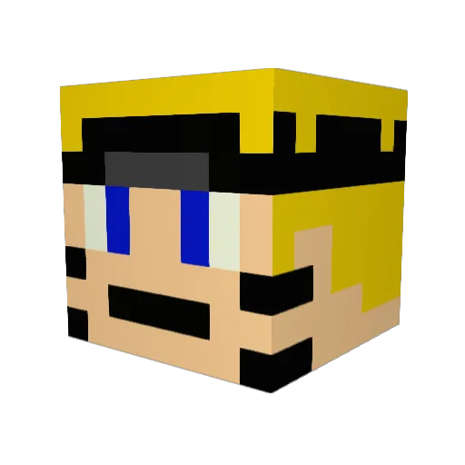 Goret19 Minecraft avatar head, 3D render