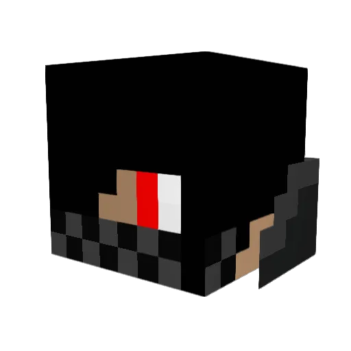 Gorethegamer Minecraft avatar head, 3D render