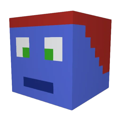 GoretoZ Minecraft avatar head, 3D render