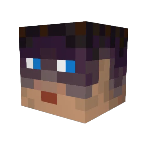 Gorgalore Minecraft avatar head, 3D render