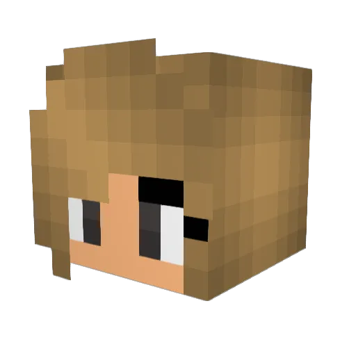 GorgeousNothing Minecraft avatar head, 3D render