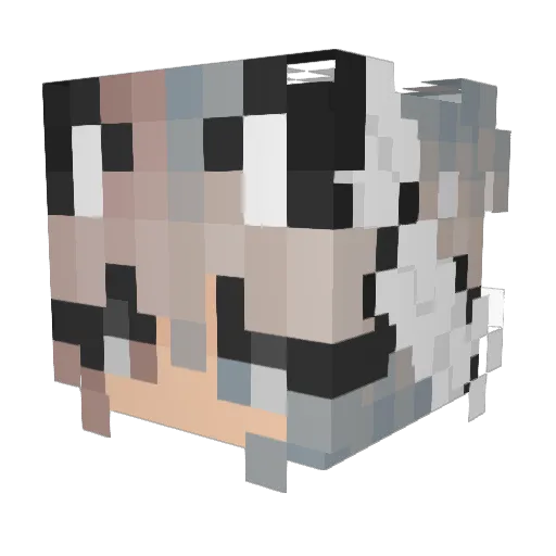 Gorgoile Minecraft avatar head, 3D render