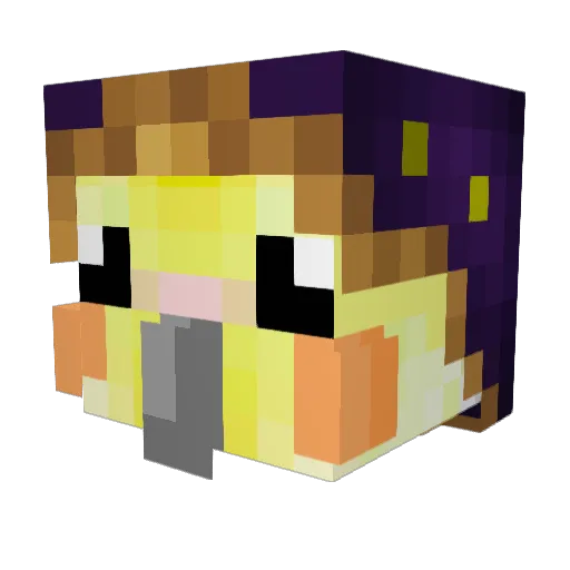 Gorguano Minecraft avatar head, 3D render