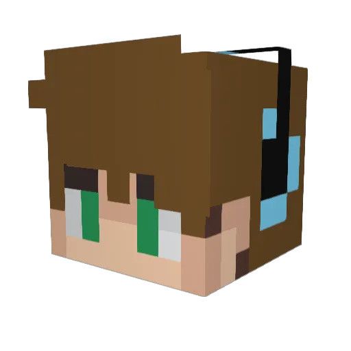 GorikTV Minecraft avatar head, 3D render