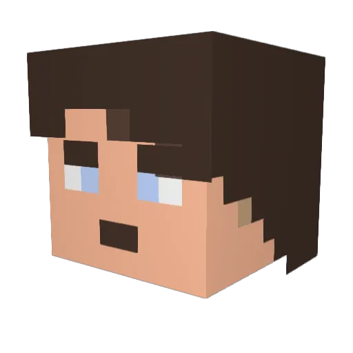 GorilaGallardo Minecraft avatar head, 3D render