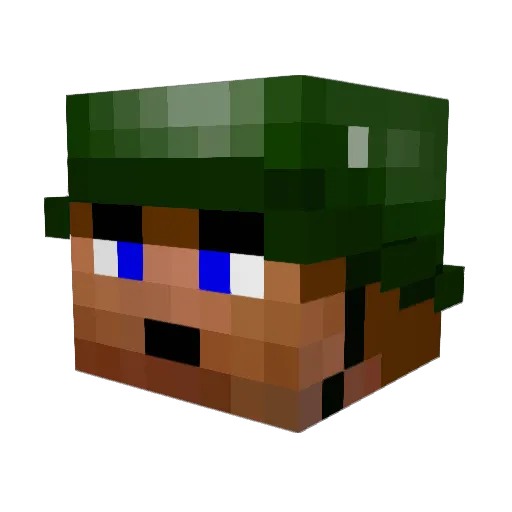 GorilaMunchms Minecraft avatar head, 3D render