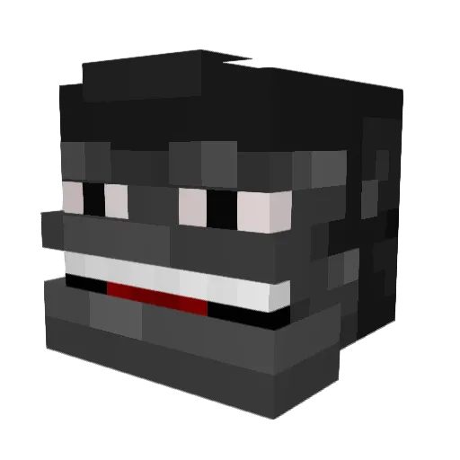 Goriler Minecraft avatar head, 3D render