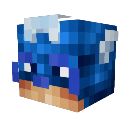 Gorilla116 Minecraft avatar head, 3D render