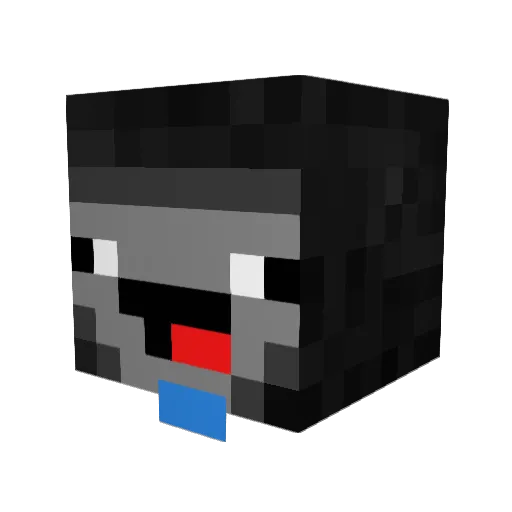 GorillaChad Minecraft avatar head, 3D render