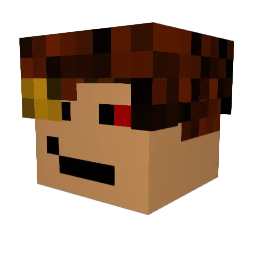 GorillaGram Minecraft avatar head, 3D render