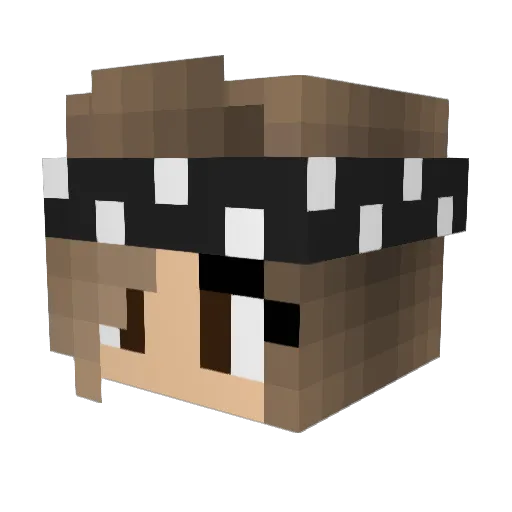 GorillaPook Minecraft avatar head, 3D render