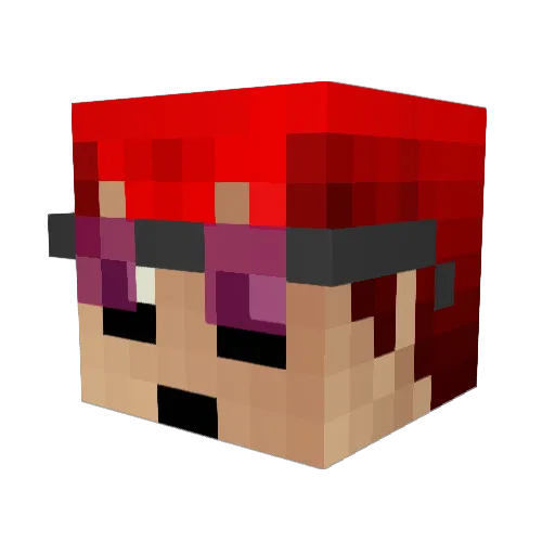 Gorillagorill Minecraft avatar head, 3D render
