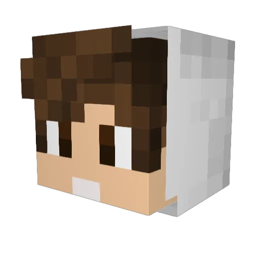 Gorillaztek Minecraft avatar head, 3D render