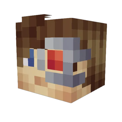 Goriven Minecraft avatar head, 3D render