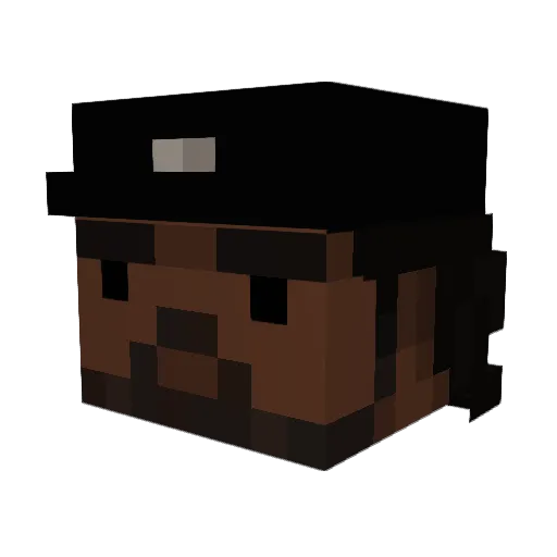 Gorkemusta Minecraft avatar head, 3D render