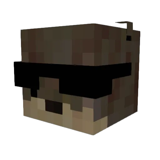 Gorkensalg Minecraft avatar head, 3D render