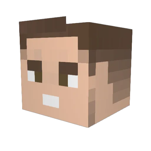 Gorkgrm Minecraft avatar head, 3D render