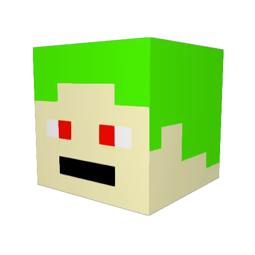 Gorkis_ Minecraft avatar head, 3D render