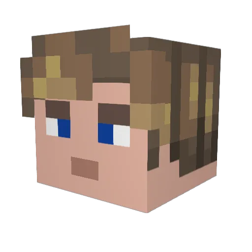 Gorm_Gaming Minecraft avatar head, 3D render