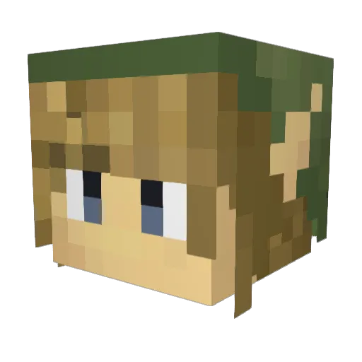 Gormaloth Minecraft avatar head, 3D render