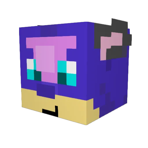 Gornul Minecraft avatar head, 3D render