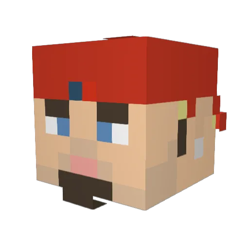 Gornuul Minecraft avatar head, 3D render