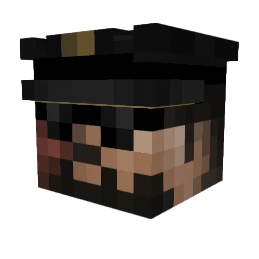 GoroChan Minecraft avatar head, 3D render